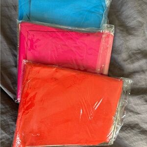 Vibrant summer cotton leggings Sz XL- Blue, Pink, Orange